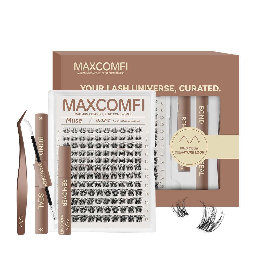 MAXCOMFI Muse | ZEROFEEL™ Featherlight Volume Cluster Lash Kit-Maxcomfi