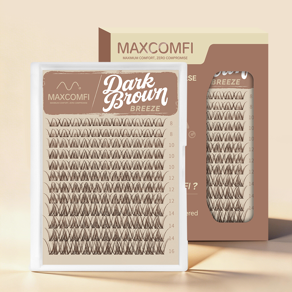 MAXCOMFI Breeze | ZEROFEEL™ Dark Brown Invisible Cluster Lash Only