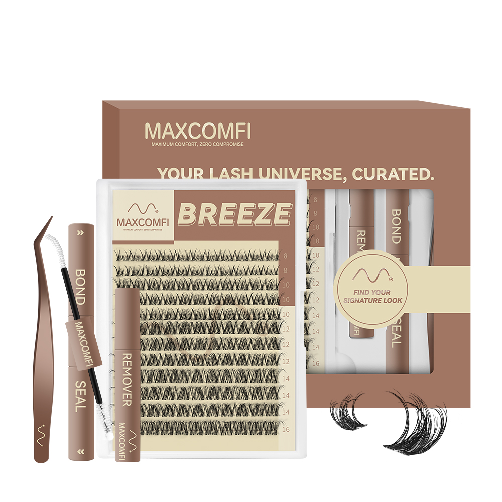 MAXCOMFI Breeze | ZEROFEEL™ Wispy Invisible Cluster Lash Kit-Maxcomfi