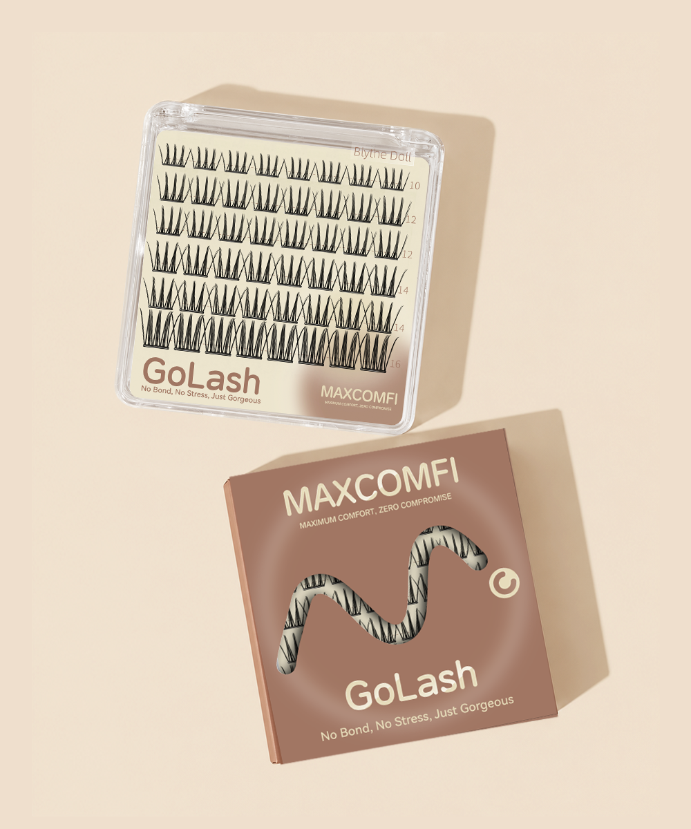 MAXCOMFI GOLASH Blythe Doll Glue-Free Fluffy Natural DIY Lashes
