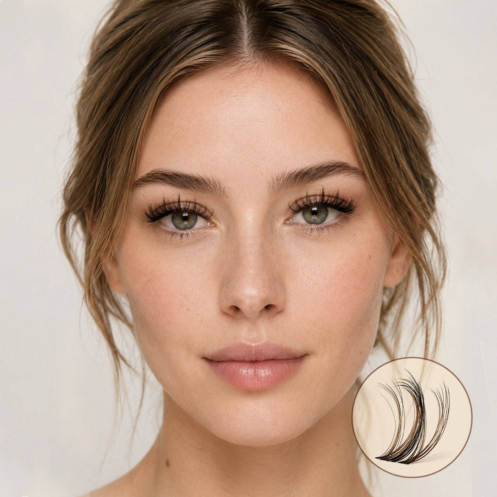 Ebony Layered Black & Brown Lash Cluster Kit