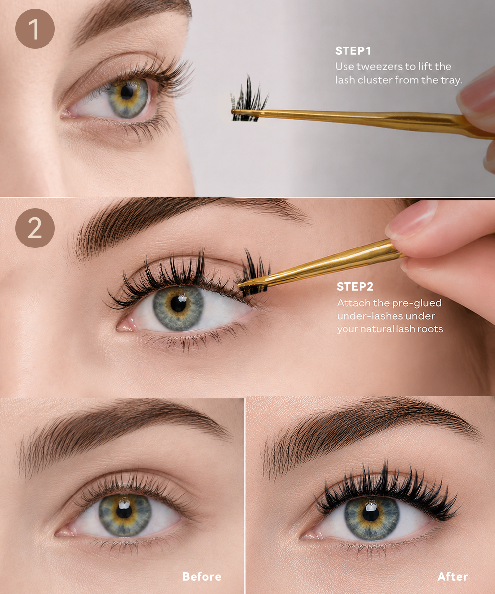 MAXCOMFI GOLASH Veil Glue-Free Foxy Eye DIY Lashes