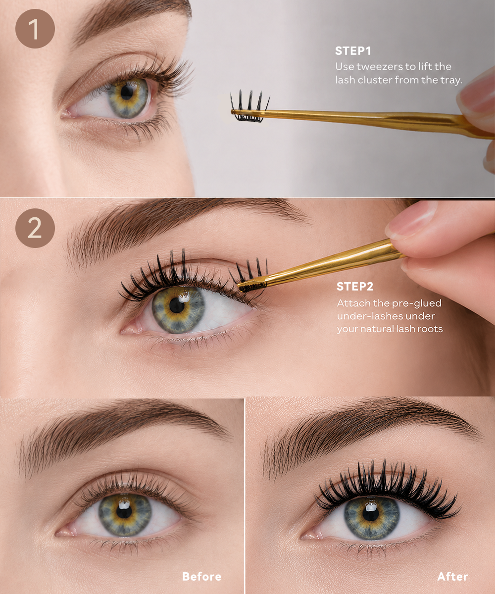 MAXCOMFI GOLASH Blythe Doll Glue-Free Fluffy Natural DIY Lashes