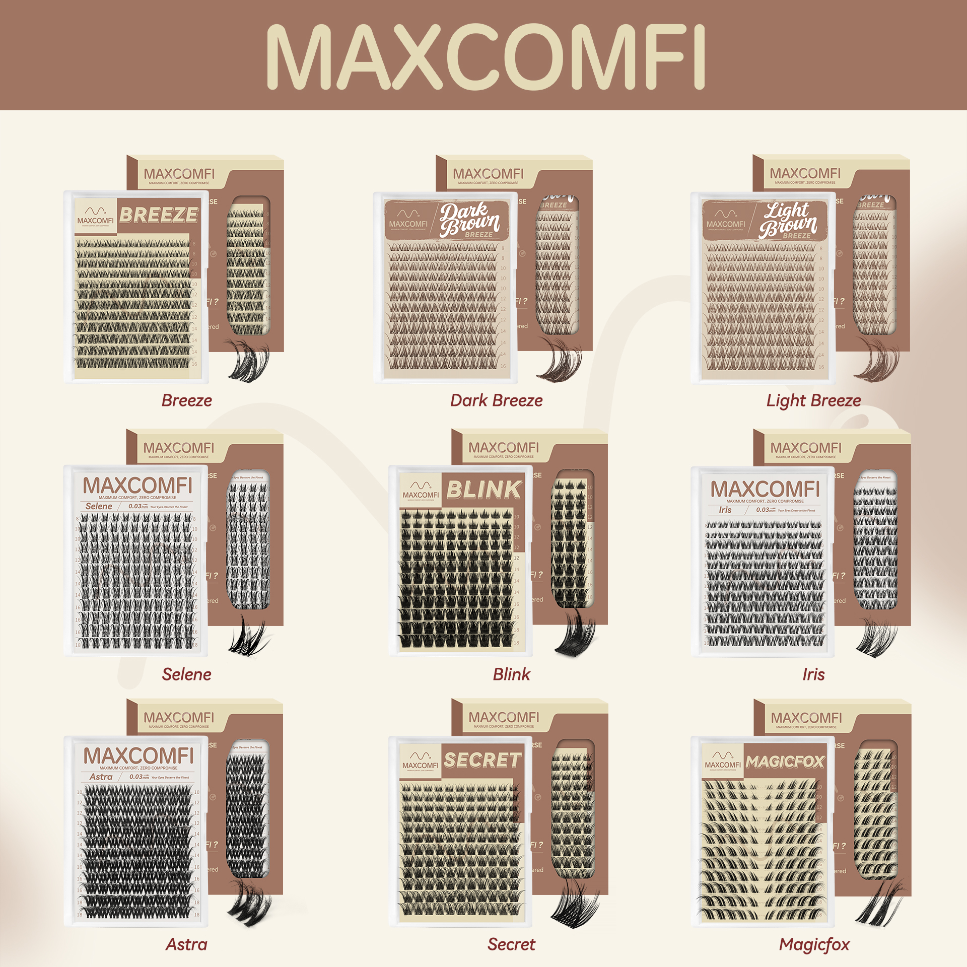 Maxcomfi Lash Clusters Customized Lash Only