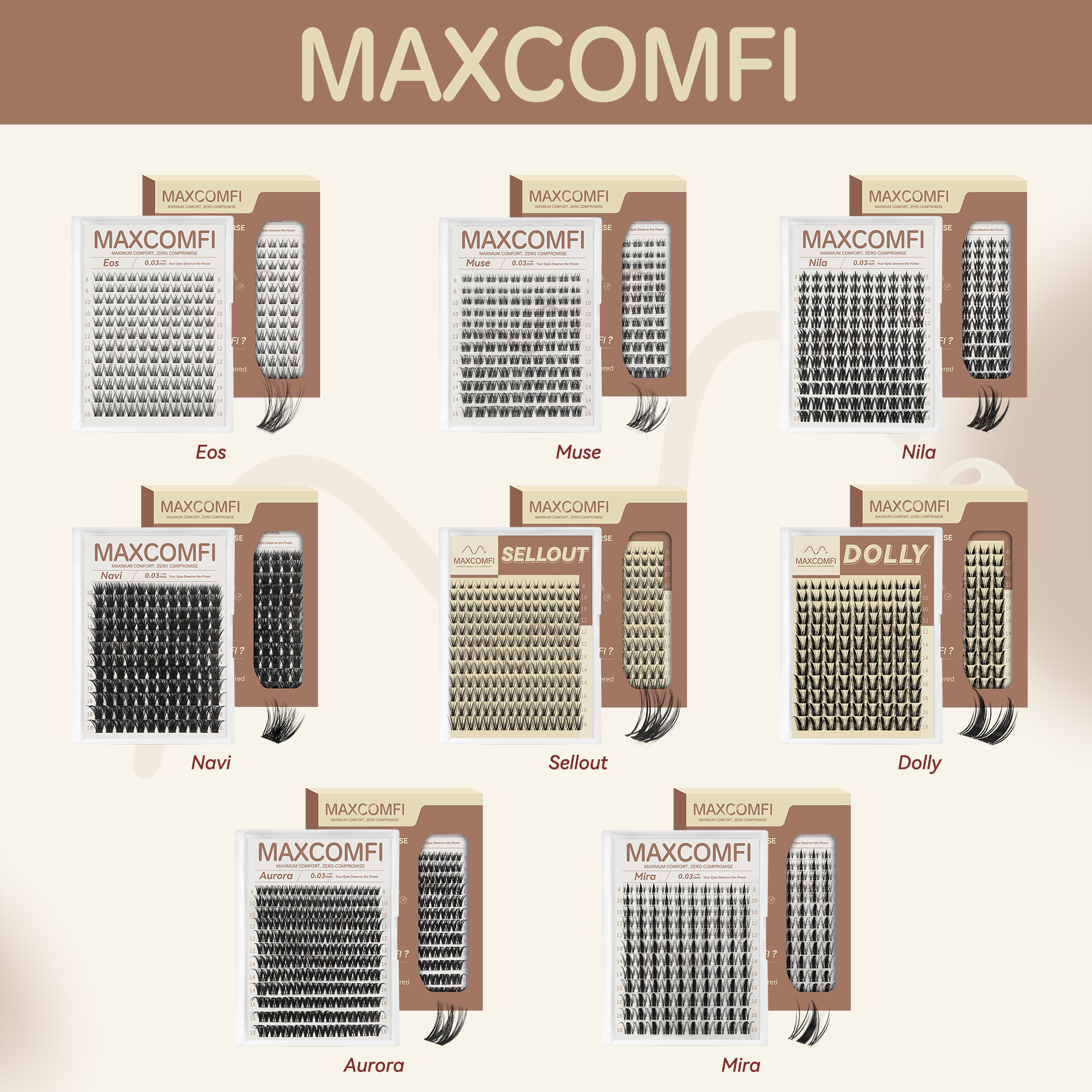 Maxcomfi Lash Clusters Customized Lash Only