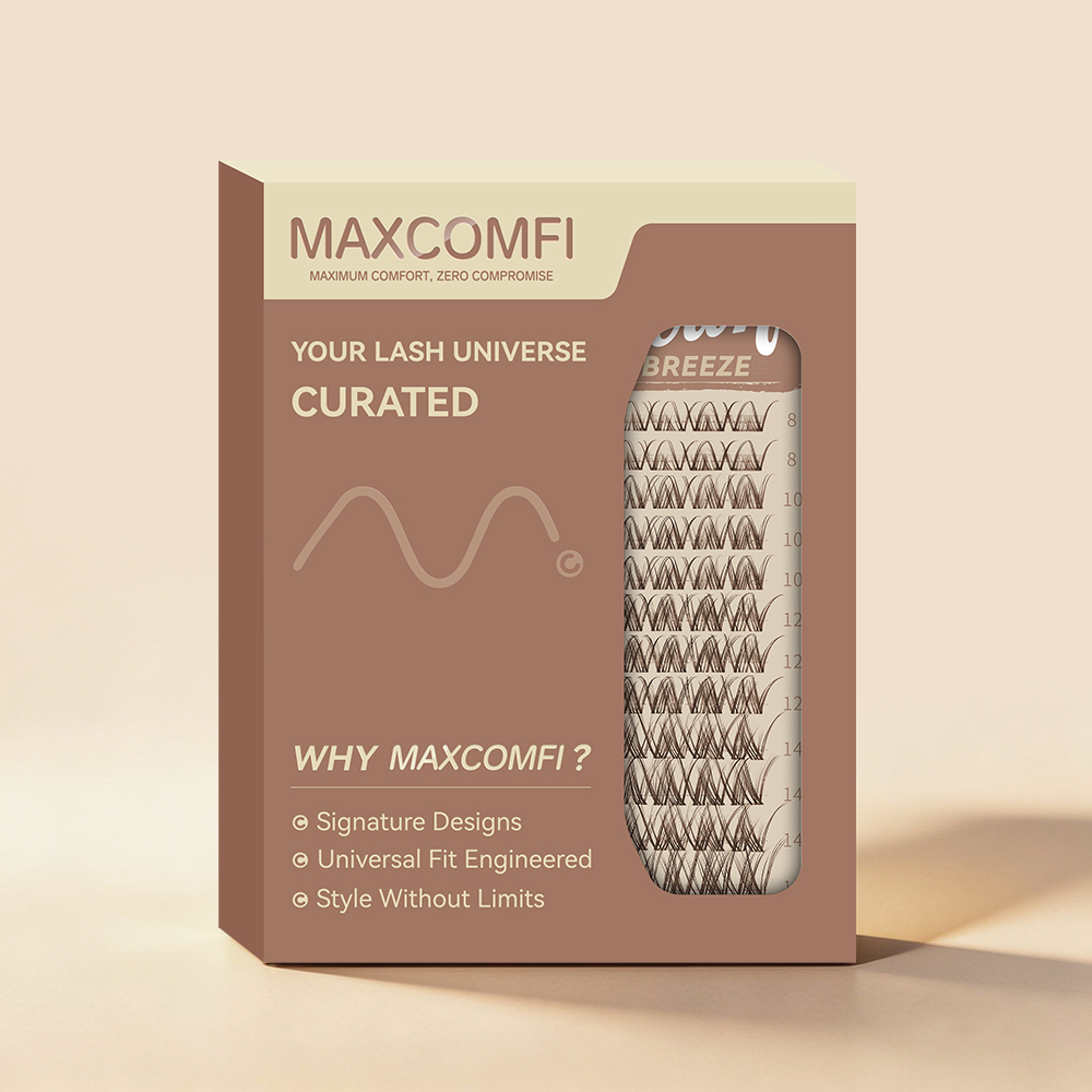 MAXCOMFI Breeze | ZEROFEEL™ Dark Brown Invisible Cluster Lash Only