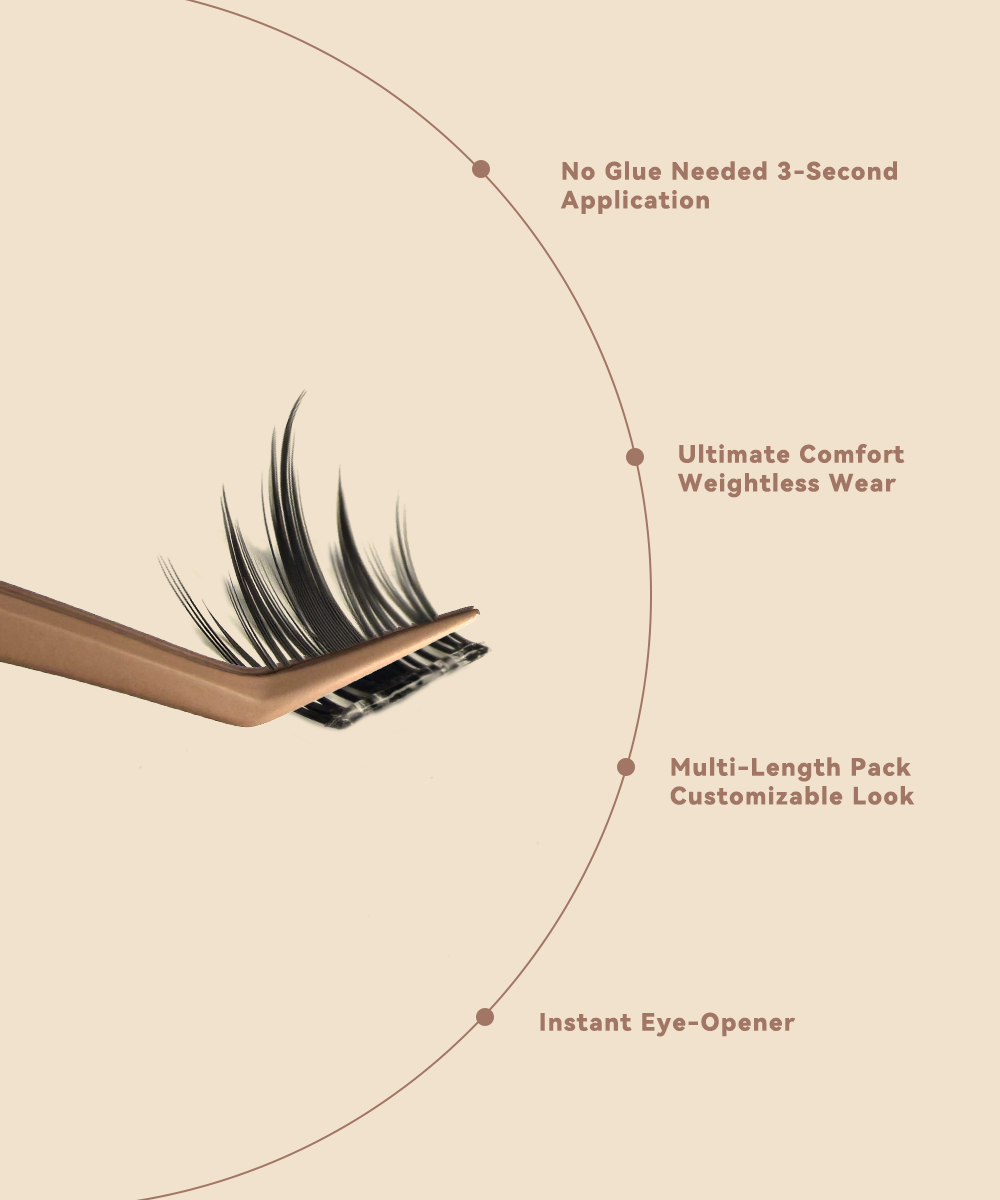 MAXCOMFI GOLASH Veil Glue-Free Foxy Eye DIY Lashes