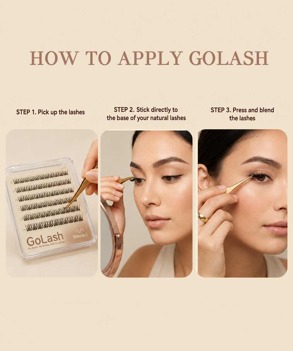 MAXCOMFI GOLASH Breeze Wispy Long Effortless DIY Lashes