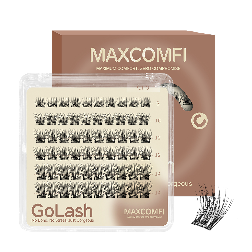 MAXCOMFI Grip | GOLASH™ 3-Second Natural Cluster Lash Only-Maxcomfi