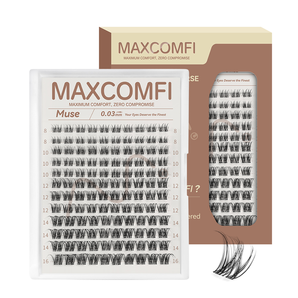 MAXCOMFI Muse | ZEROFEEL™ Featherlight Volume Cluster Lash Only-Maxcomfi