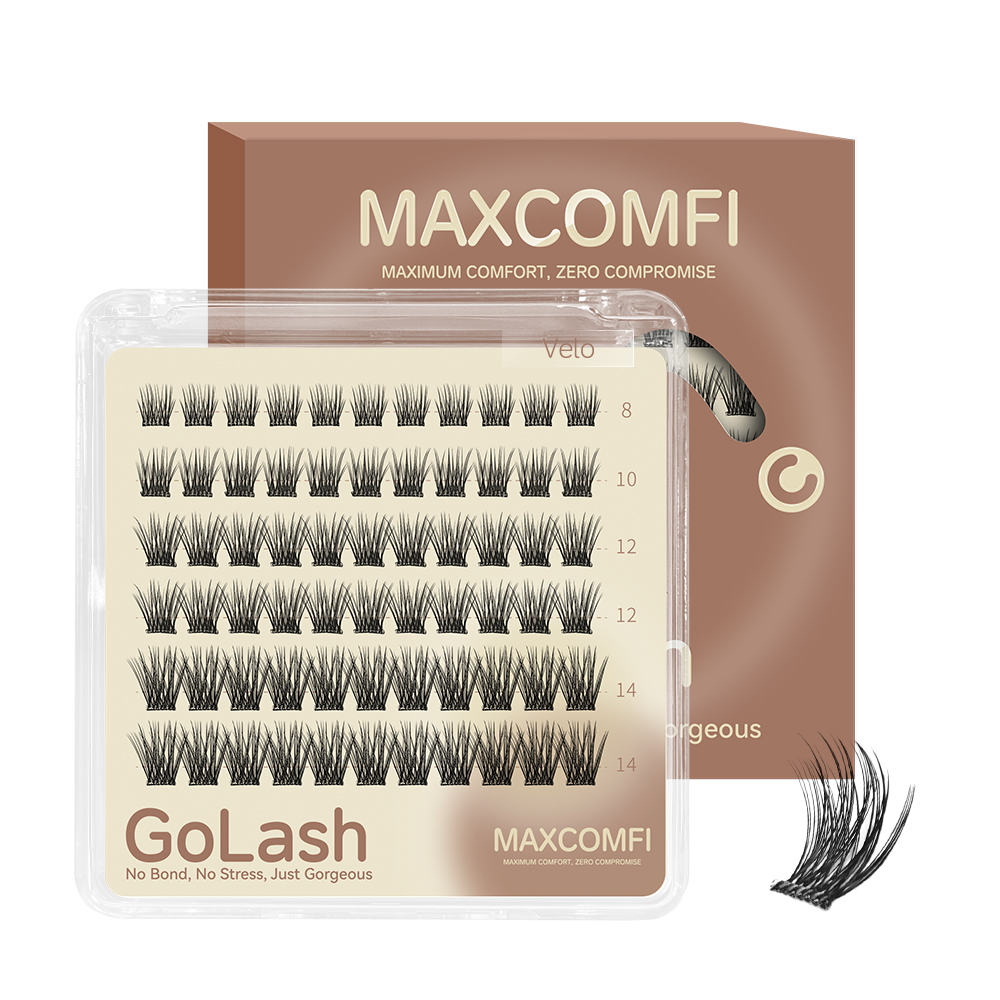 MAXCOMFI Velo | GOLASH™ Press-On Featherlight Cluster Lash Only-Maxcomfi