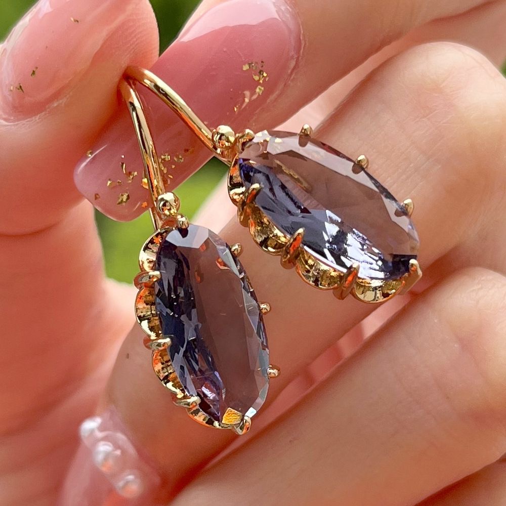 🎁2024 Žhavé produkty Velké snížení cen ✨ Náušnice 18K Gold Gemstone 💎