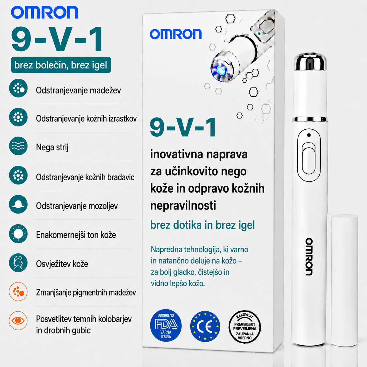 Omron™ többfunkciós anyajegyeltávolító toll az egész testre – a legújabb 2026-os modell. Fájdalommentes, nem invazív megoldás a bőrápoláshoz. Lehetővé teszi az anyajegyek gyors eltávolítását otthona kényelméből, hegesedés nélkül. Az USA-ban készült.