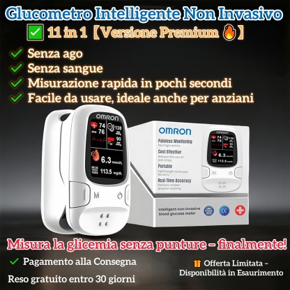 Black Friday 🔥 Glucometro Non Invasivo – Controllo Facile e Sicuro | Pagamento alla Consegna
