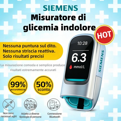 Siemens™ Új, nem invazív, intelligens vércukorszintmérő  💉 Tűmentes és fájdalommentes vércukorszintmérés  🔥 Fejlett német technológiával 🔥 – Gyors, pontos és megbízható, könnyedén figyelemmel kísérheti egészségét bármikor, bárhol.