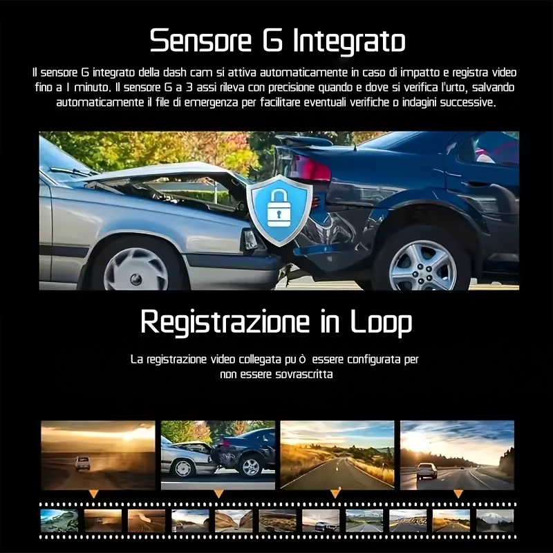 Dash Cam Full HD a 2/3 Canali
