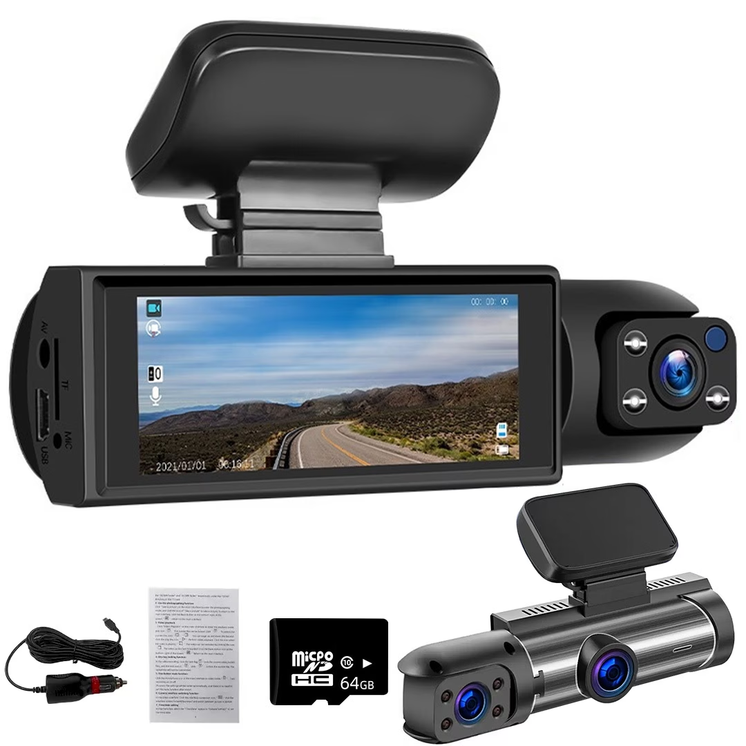 Dash Cam 1080P per Auto con Doppia Telecamera HD
