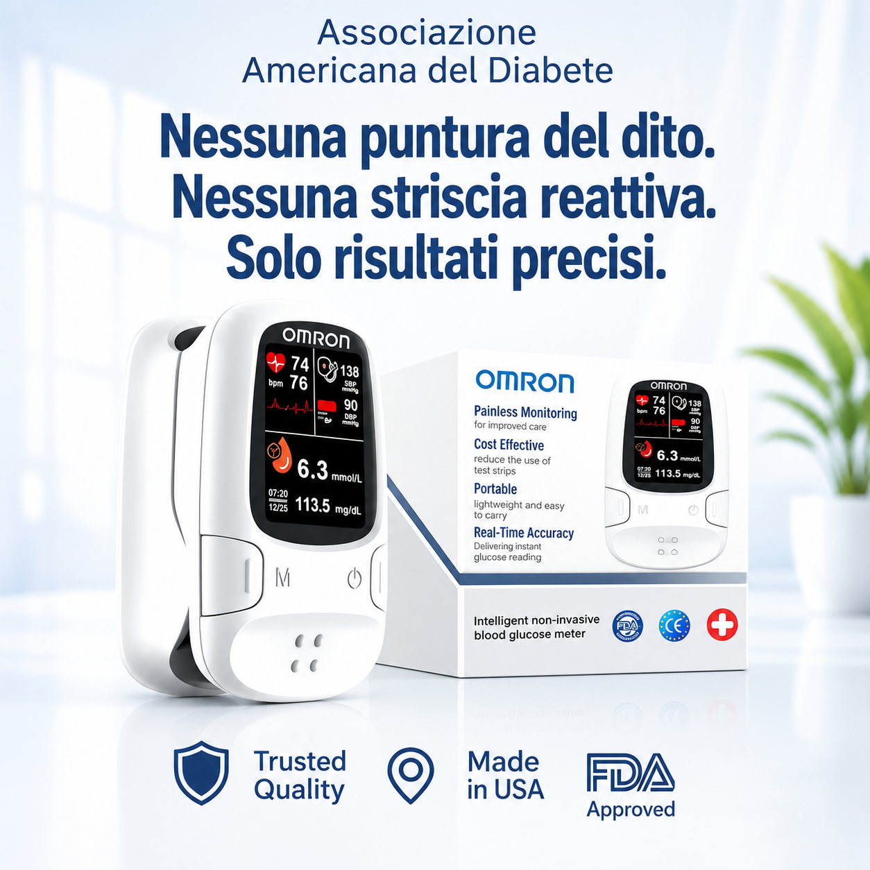 ✨ Omron™ Nuovo misuratore intelligente di glicemia non invasivo｜Senza punture, monitoraggio della glicemia con facilità