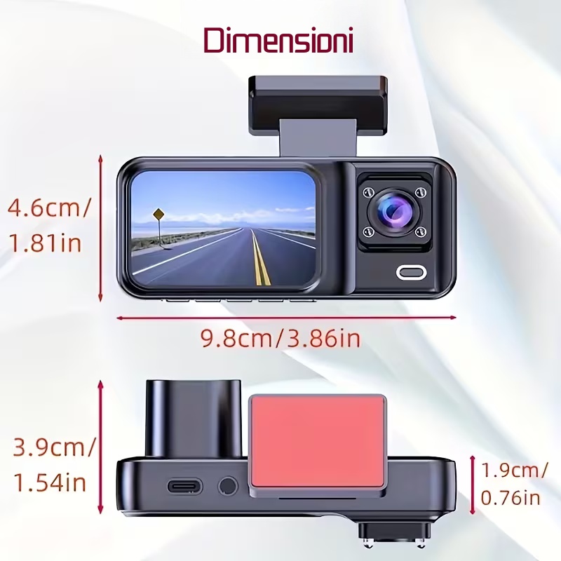 Dash Cam Full HD a 2/3 Canali
