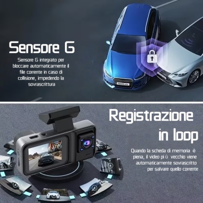 Dash Cam Full HD a 2/3 Canali