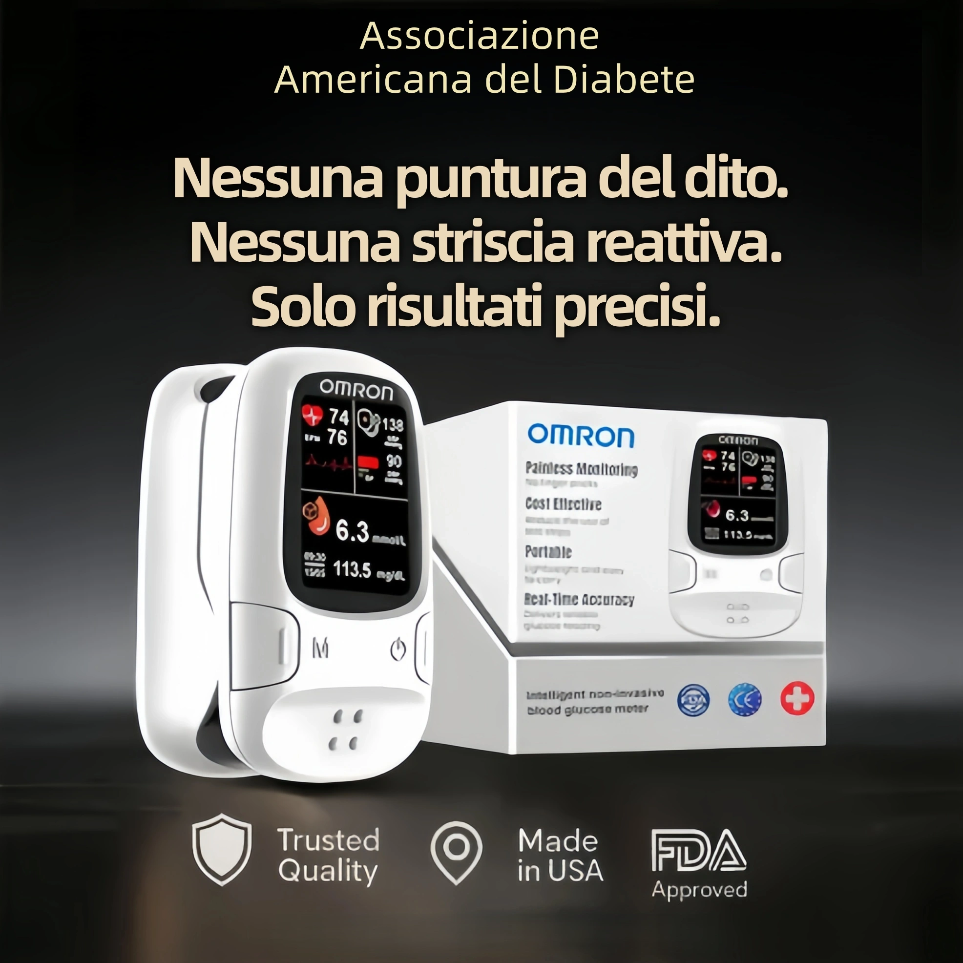 Omron™ presenta il nuovo misuratore di glicemia intelligente non invasivo 🔥Prodotto negli USA🔥
