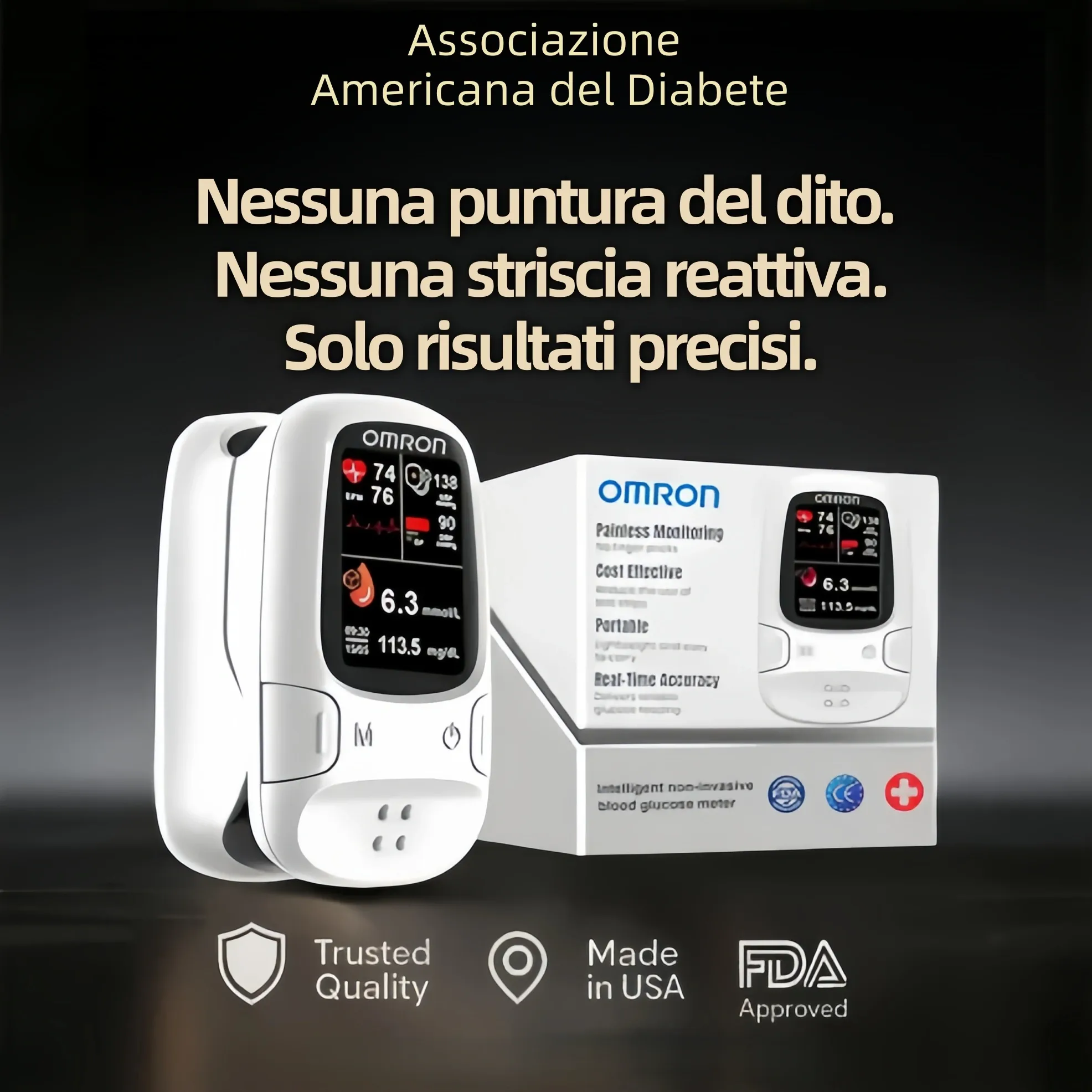 🔥 Omron™ misuratore glicemia non invasivo – senza aghi 🇺🇸 Prodotto USA
