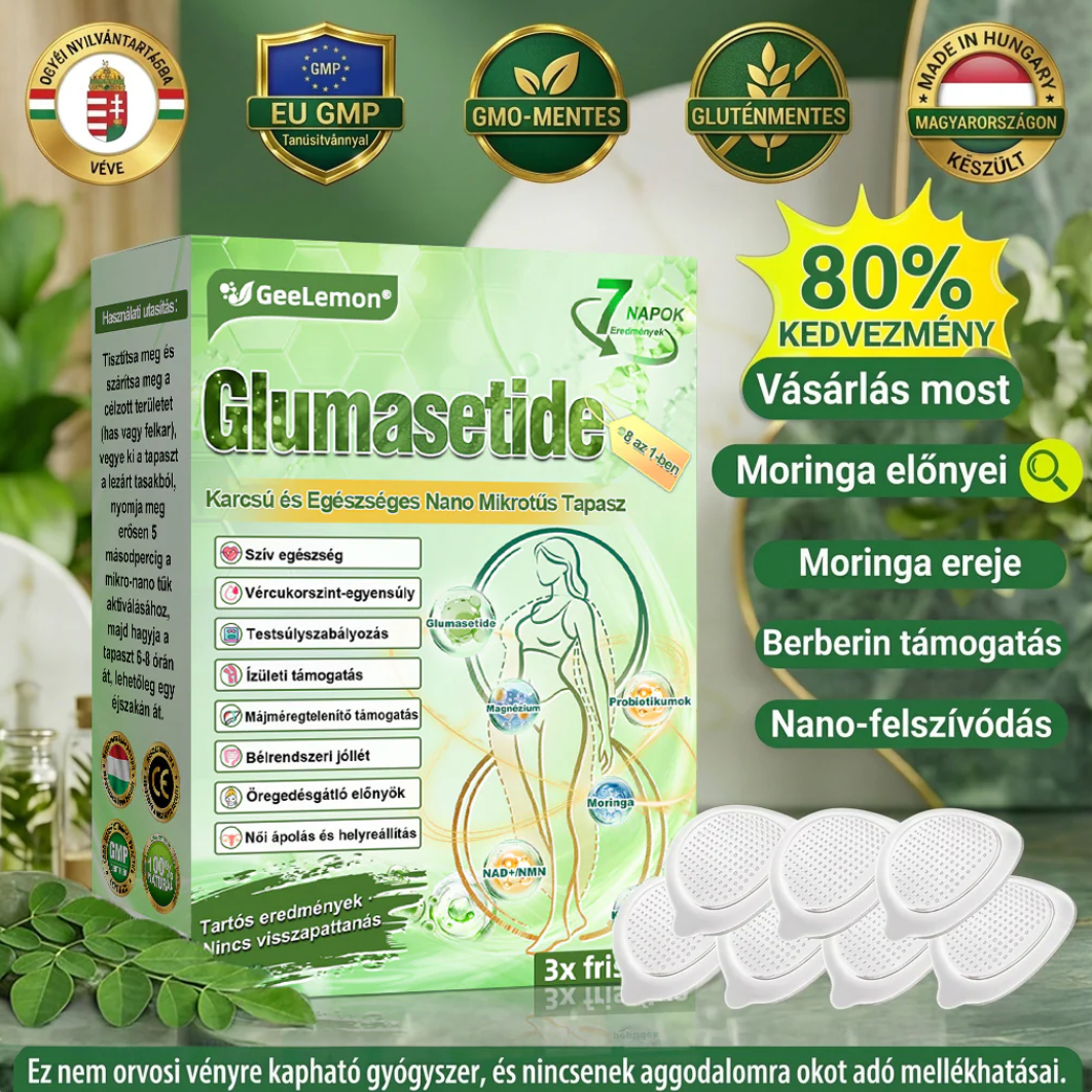 GeeLemon® Glumasetide 8 Ufficiale – Cerotto Dimagrante 3 in 1 ai Nano Microaghi