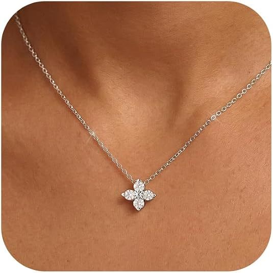 Collana dorata per donna placcata oro 14K, catenina delicata con ciondolo: cuore gonfio, corno italiano, sole luminoso, bussola, goccia di zircone, fiocco, gioiello di moda regalo di tendenza