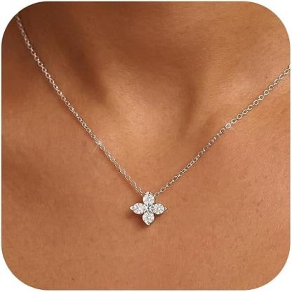 Collana dorata per donna placcata oro 14K, catenina delicata con ciondolo: cuore gonfio, corno italiano, sole luminoso, bussola, goccia di zircone, fiocco, gioiello di moda regalo di tendenza