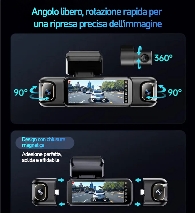 🔥🔥🔥Garmin G980 Telecamera per auto 360° 8K – Protezione intelligente con intelligenza artificiale, controllo vocale, visione notturna, configurazione a quattro telecamere e tracciamento GPS per una sicurezza completa.🔥🔥🔥
