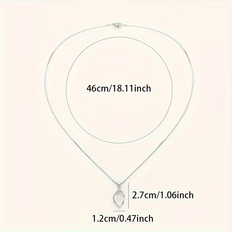Collana elegante minimalista per donna – ciondolo tondo aperto con zirconi sintetici, gioiello del mese di aprile adatto per outfit casual, matrimoni e occasioni speciali, stile raffinato con finitura lucidata