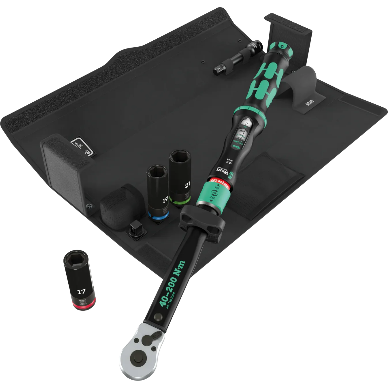 Set di Chiave Dinamometrica per Auto 40–200 Nm con Funzione Torque-Lock