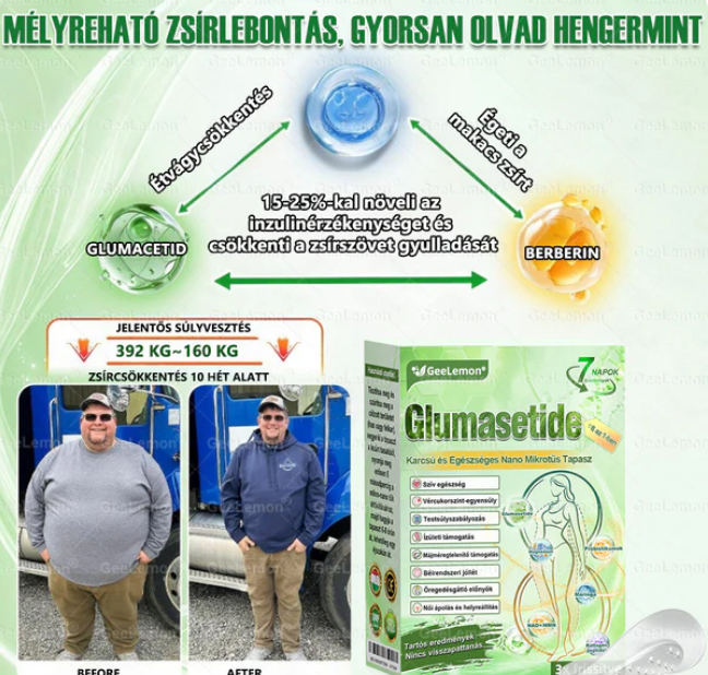 GeeLemon® Glumasetide 8 Ufficiale – Cerotto Dimagrante 3 in 1 ai Nano Microaghi