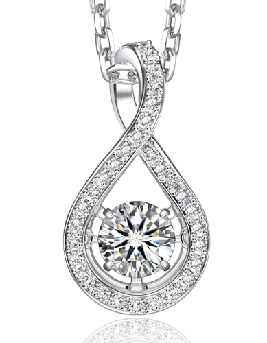 Collana in argento 925 con pietra moissanite MomentWish per donna, colore D, purezza VVS1, collana con moissanite luminosa, gioiello di moda, regalo per anniversario