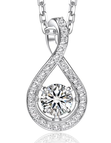 Collana in argento 925 con pietra moissanite MomentWish per donna, colore D, purezza VVS1, collana con moissanite luminosa, gioiello di moda, regalo per anniversario
