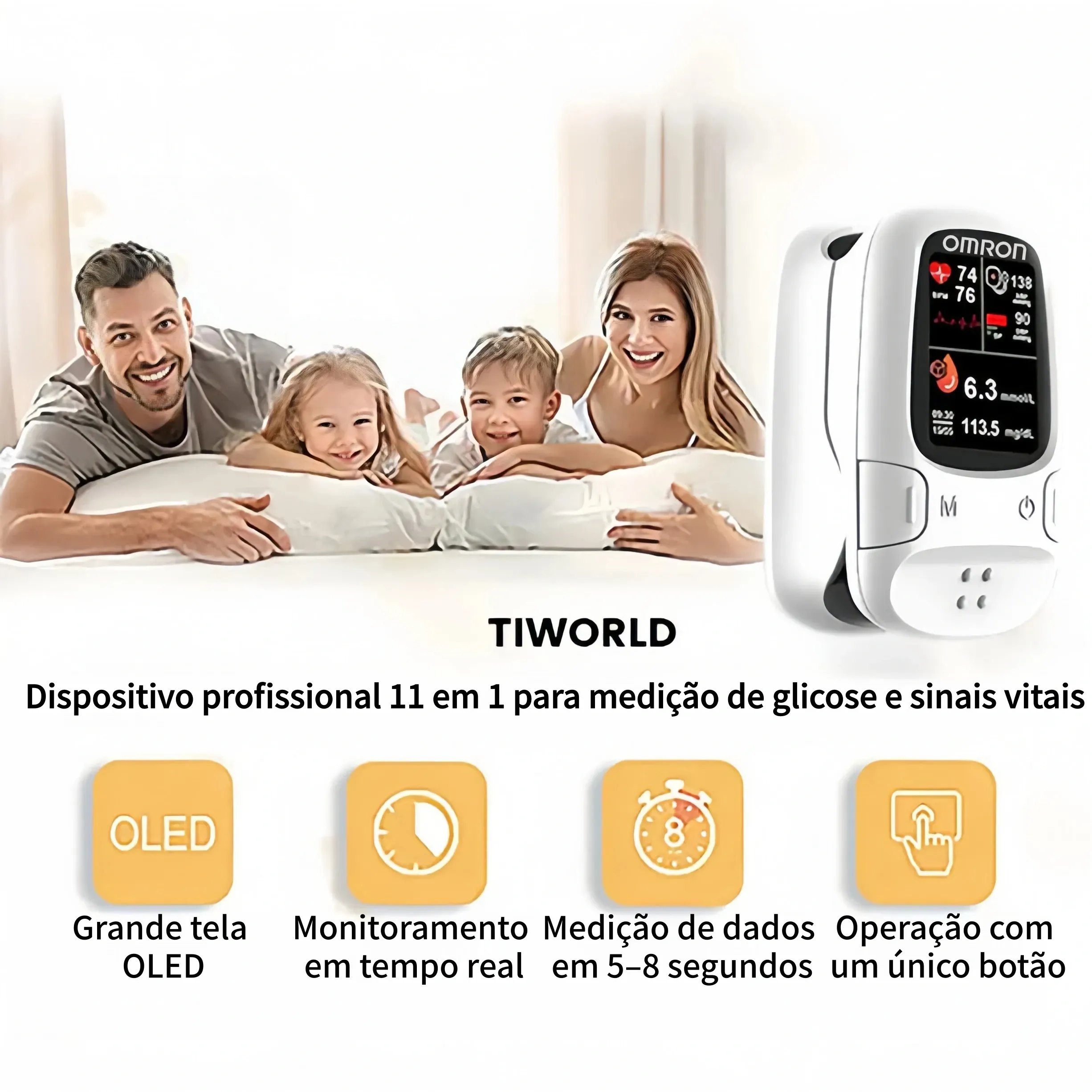 🔥A Omron™ apresenta o novo medidor de glicose inteligente não invasivo lançado no mercado 🔥Feito nos EUA🔥