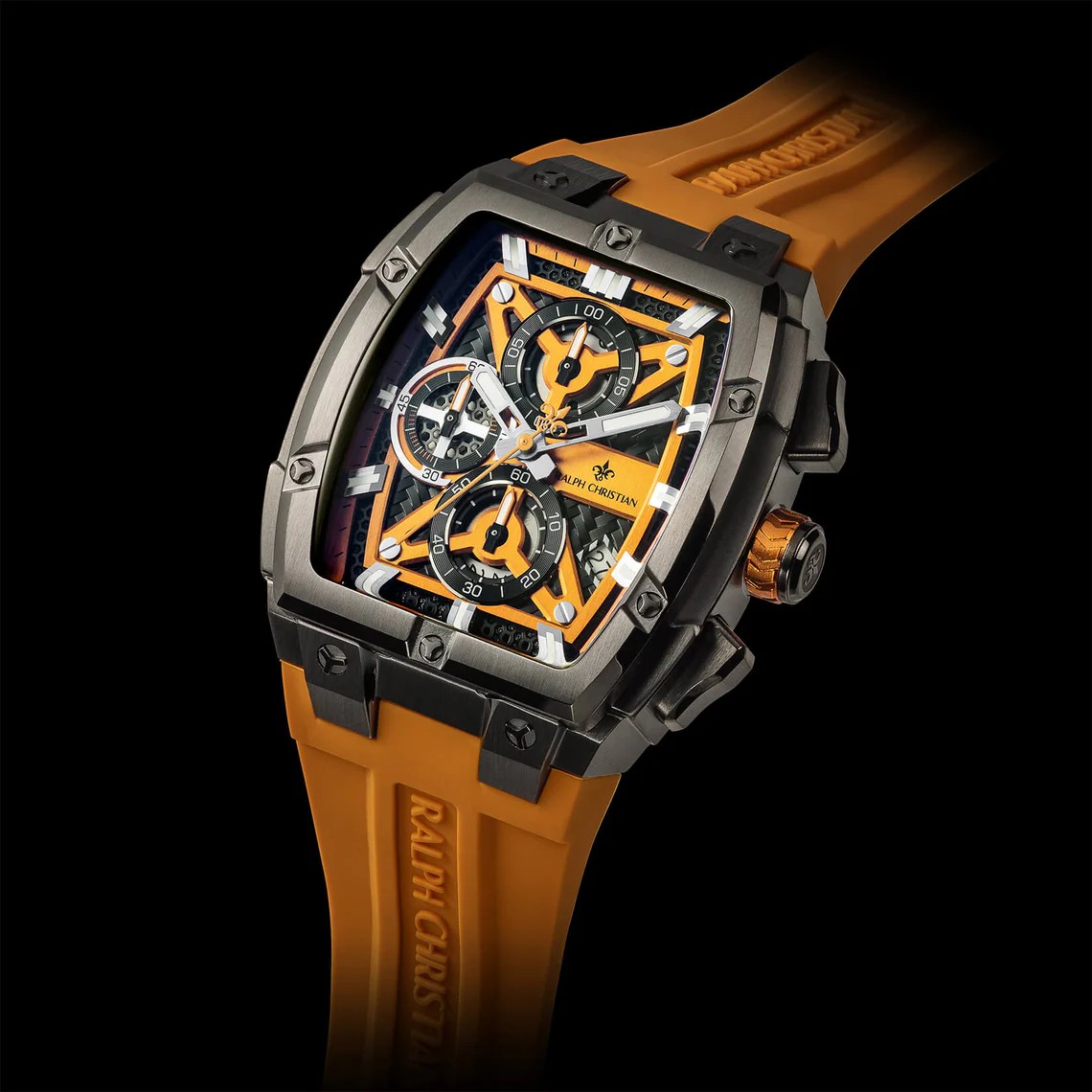 Polaris Chrono – Елегантен мъжки хронограф – Изгоряло оранжево