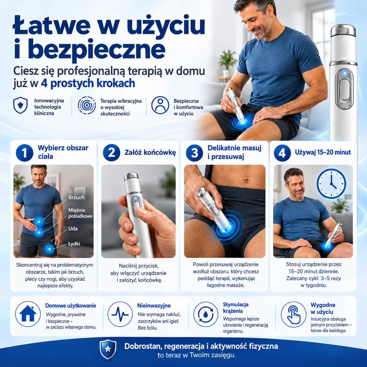 💙 A fejlett akusztikus lökéshullám-terápia segíthet helyreállítani a péniszszövetek egészségét, javítani a merevséget, a teljesítményt és a férfi önbizalmat, miközben enyhíti a 💪 izomfájdalmat, a 🦴 ízületi merevséget és a 🦵 ínproblémák okozta kell