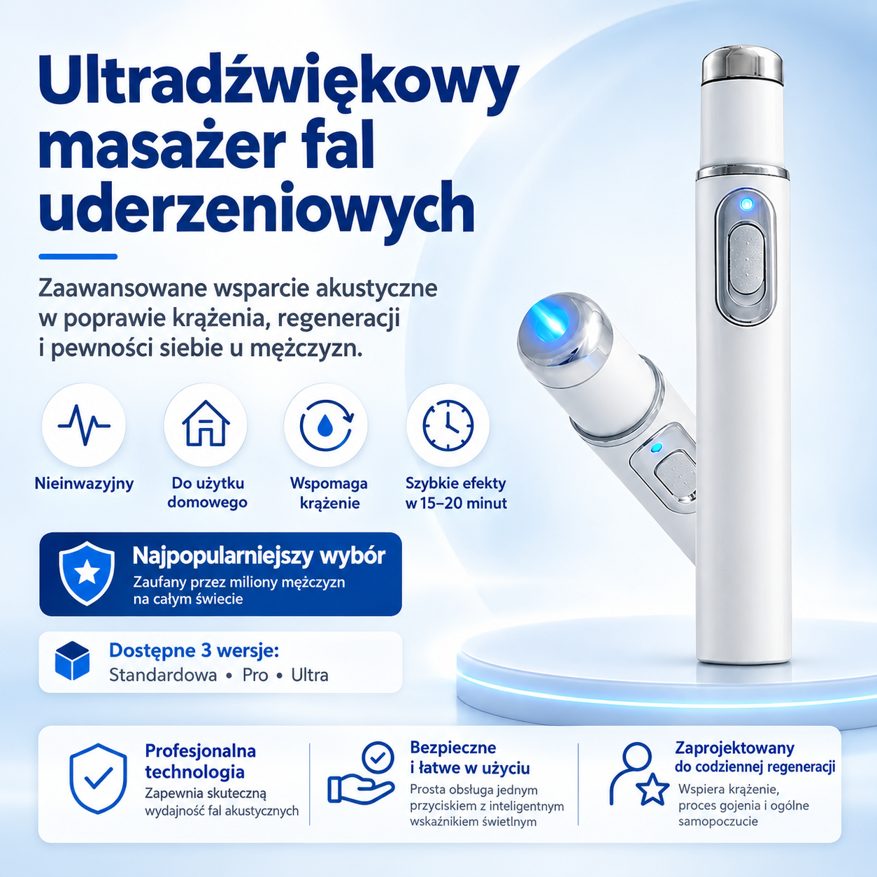 💙 A fejlett akusztikus lökéshullám-terápia segíthet helyreállítani a péniszszövetek egészségét, javítani a merevséget, a teljesítményt és a férfi önbizalmat, miközben enyhíti a 💪 izomfájdalmat, a 🦴 ízületi merevséget és a 🦵 ínproblémák okozta kell