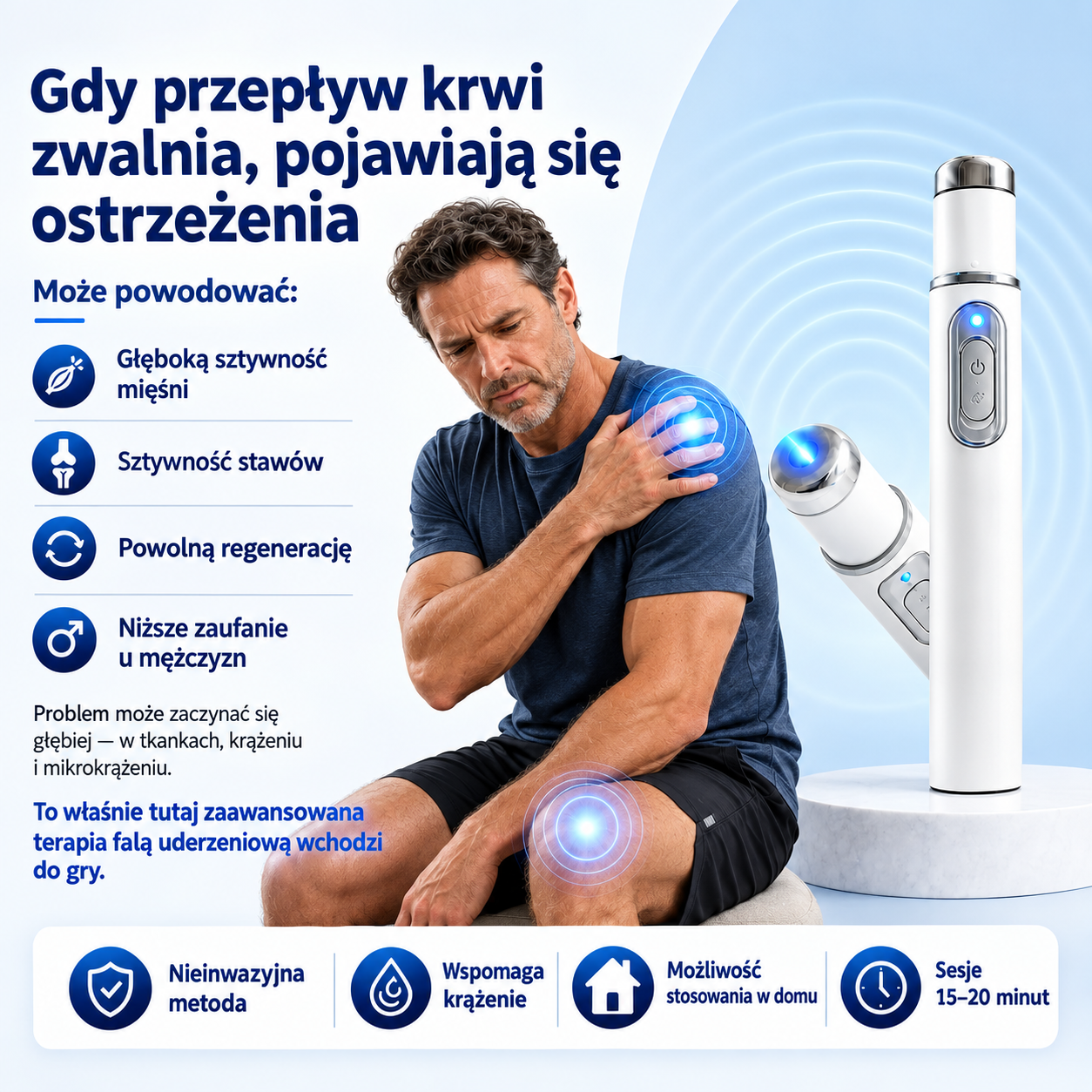 💙 A fejlett akusztikus lökéshullám-terápia segíthet helyreállítani a péniszszövetek egészségét, javítani a merevséget, a teljesítményt és a férfi önbizalmat, miközben enyhíti a 💪 izomfájdalmat, a 🦴 ízületi merevséget és a 🦵 ínproblémák okozta kell