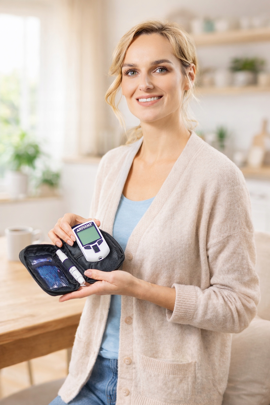 GLUKOMETR 3W1 NOVAMA MULTICHECK PRO+ GLUKOZA CHOLESTEROL KWAS MOCZOWY Średnia pomiar&oacute;w brak informacji