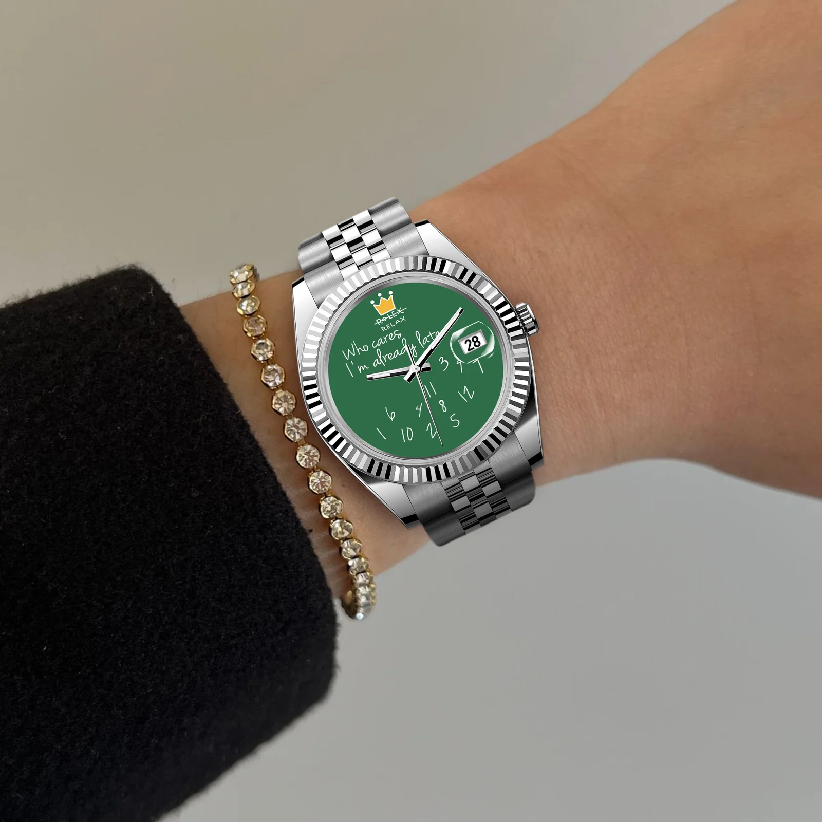 RELOJ EONDATE MAXI CLASSIC  40 mm, Humor Esmeralda