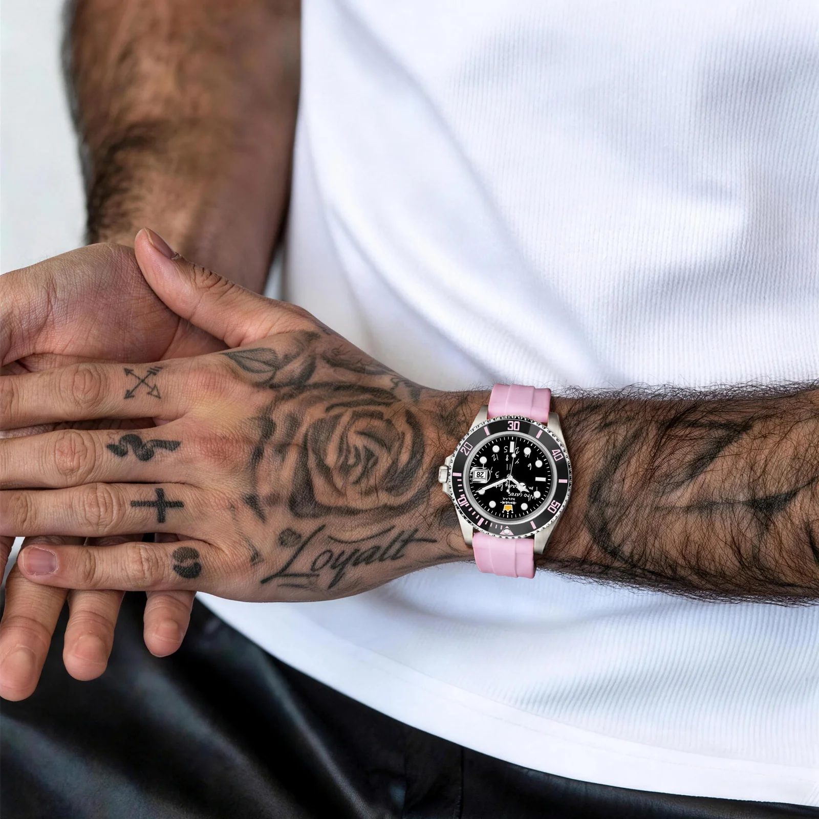 HYDROCORE FLUORO UHR  Automatik, PINKER REBELL