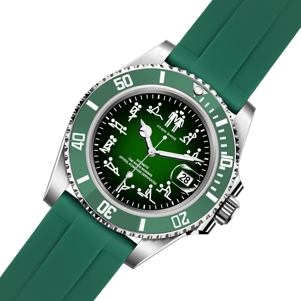HYDROCORE FLUORO UHR  Automatik, GRÜN SOZIAL