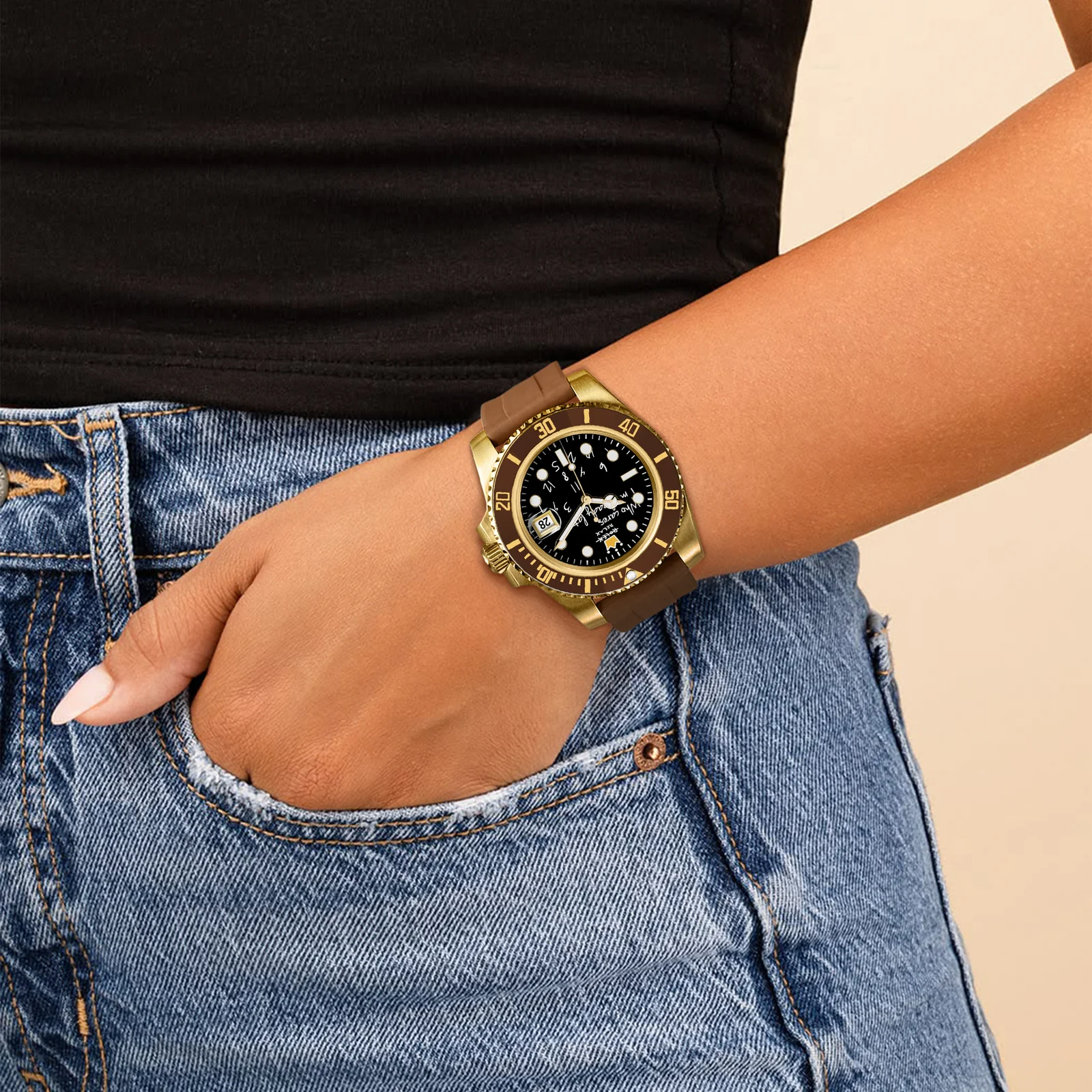 HYDROCORE FLUORO UHR  Automatik, KAKAO-GEIST
