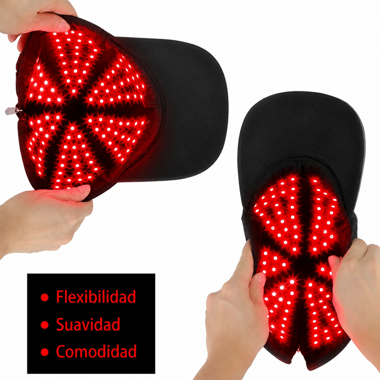 Gorro de terapia de luz roja para un tratamiento capilar saludable