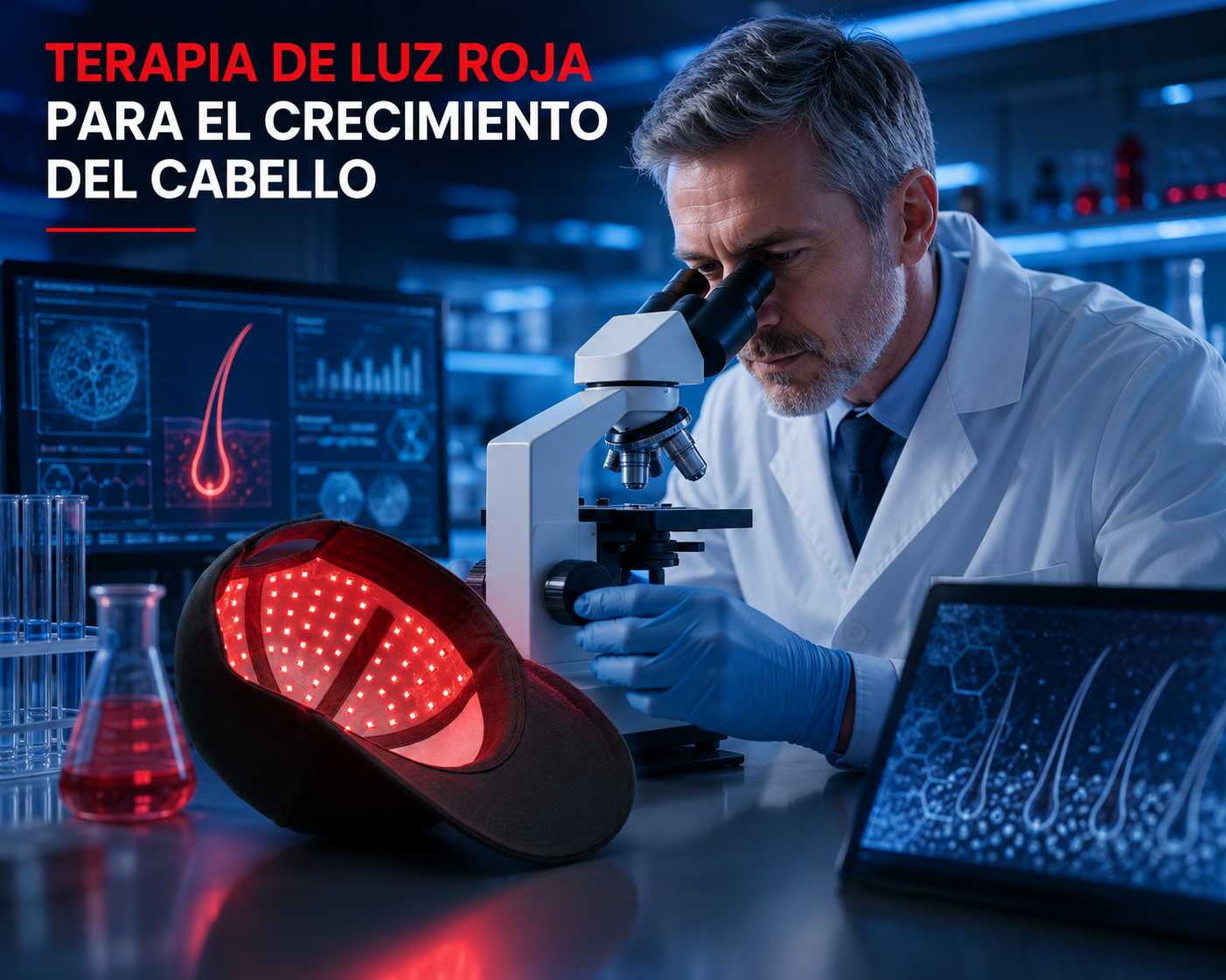 Gorra de luz roja de Labs