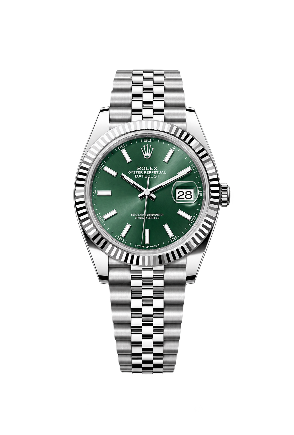 Rolex Datejust 36 Oyster, 36 mm, Oystersteel und Weißgold