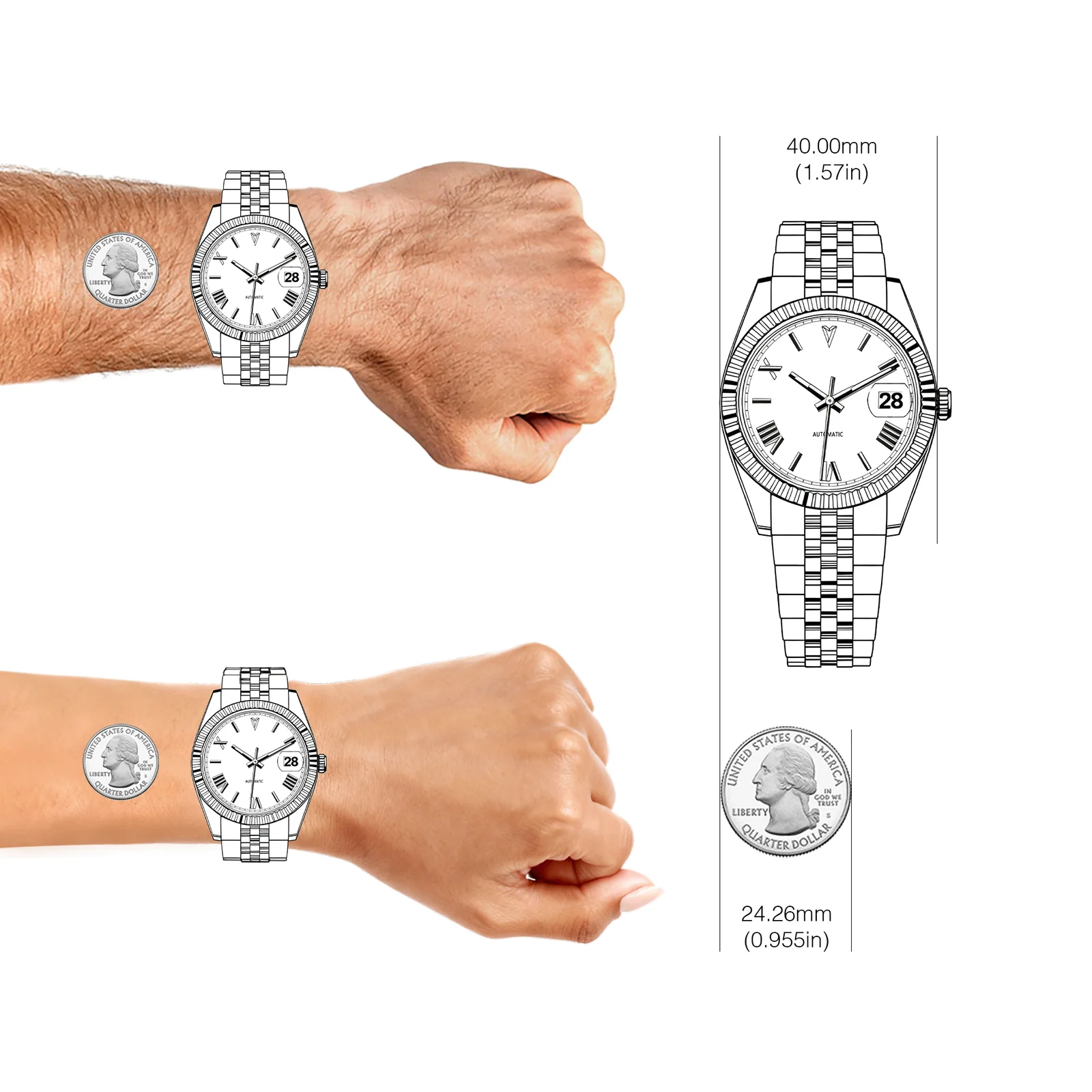 RELOJ EONDATE MAXI CLASSIC  40 mm, Broma Dorada