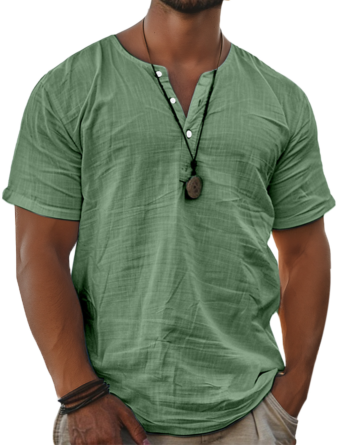 Herren Bequeme Einfarbige Freizeit- und Komfortable Kurzarm-Polohemd